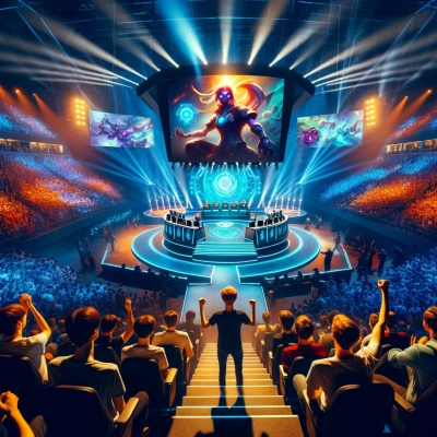 Immagine che cattura l'eccitazione intorno a una grande competizione di League of Legends